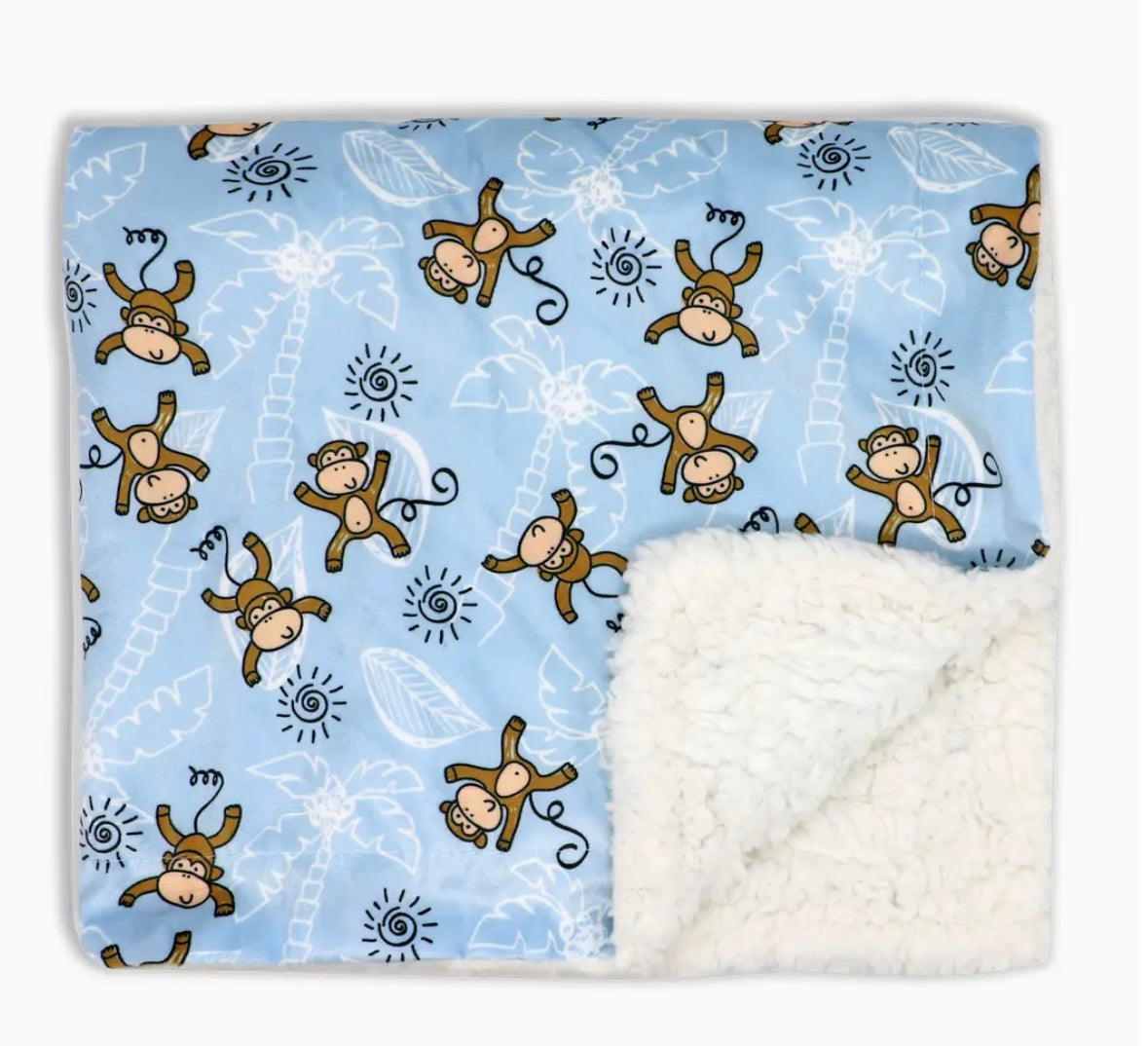 Monkey Mink Sherpa Blanket