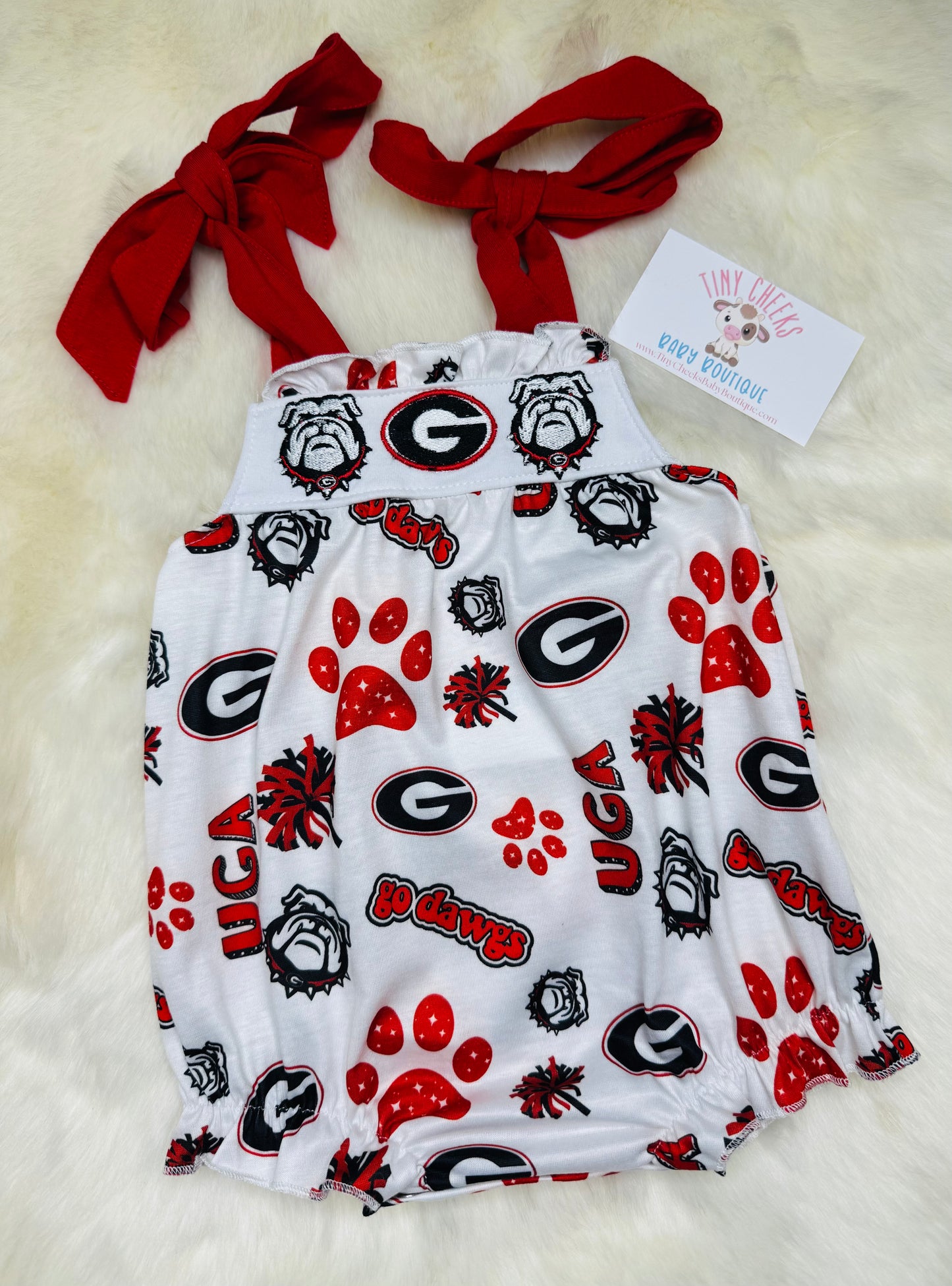 Red Georgia Embroidered Bubble