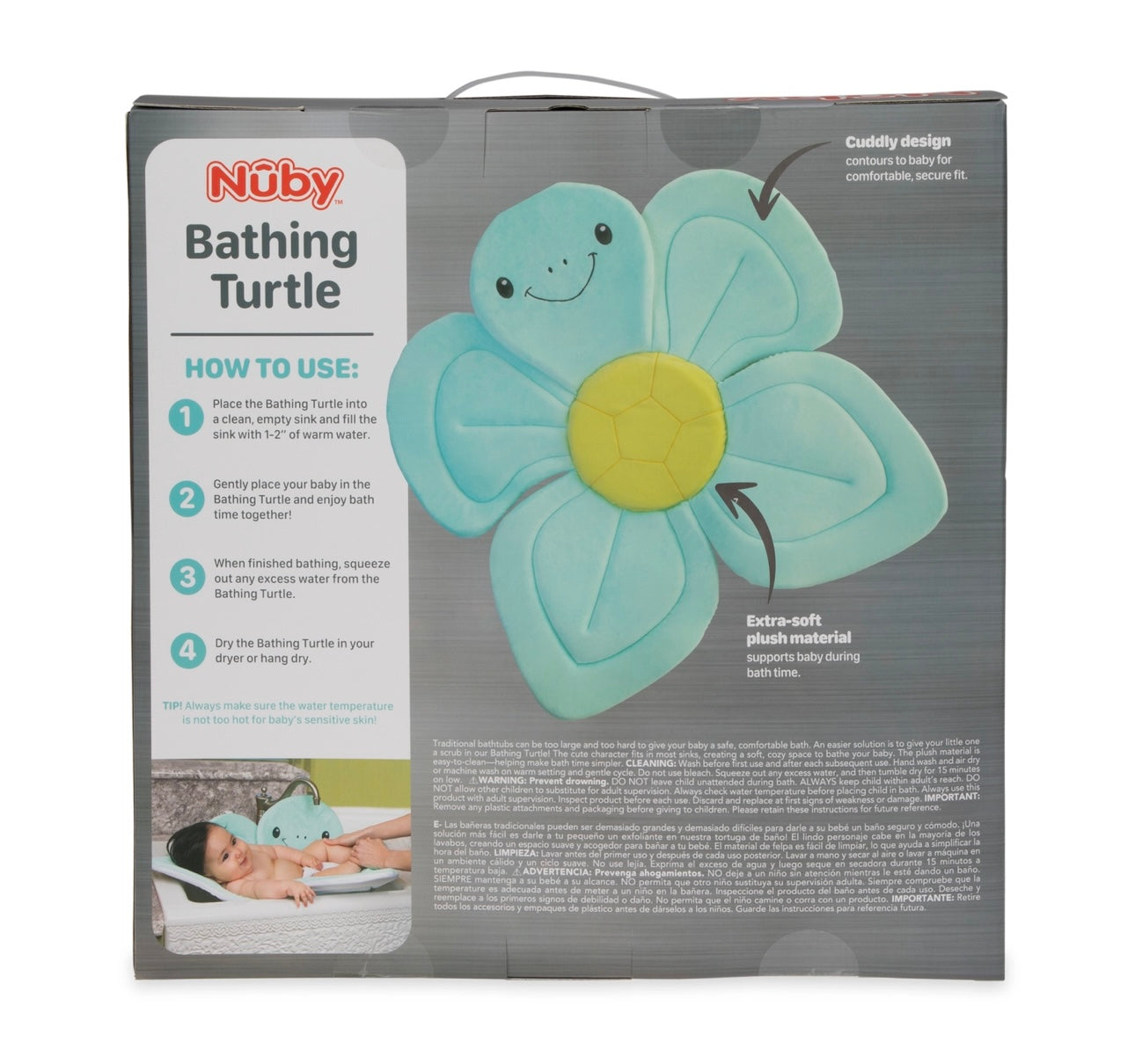 Nuby Bathing Turtle - Baby Bath Sink Insert