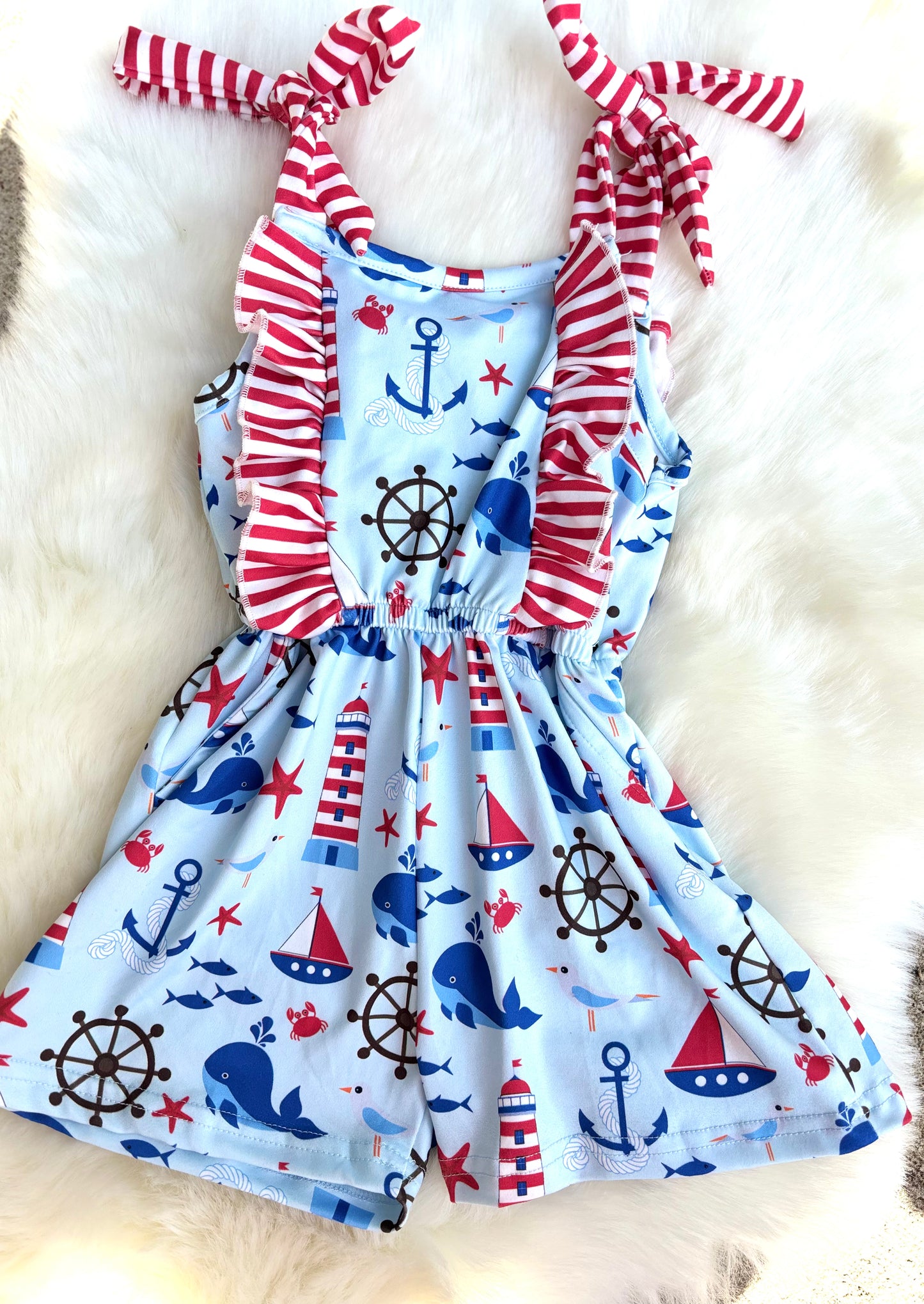 Anchors Away Girls Jumpsuit