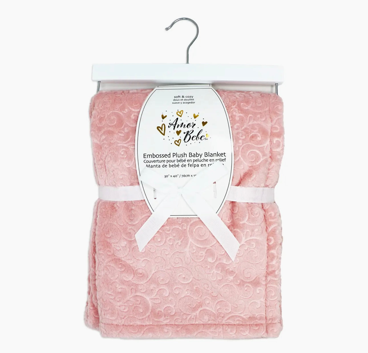 Pink Pressed Plush Blanket