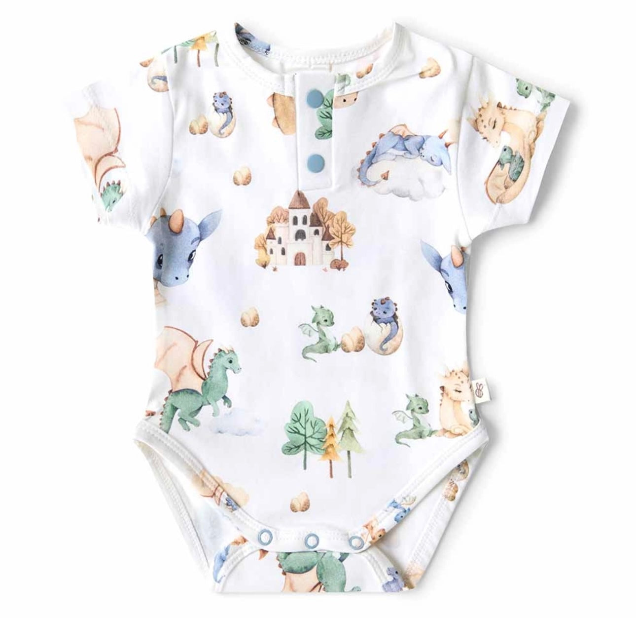 Dragon Short Sleeve Organic Bodysuit