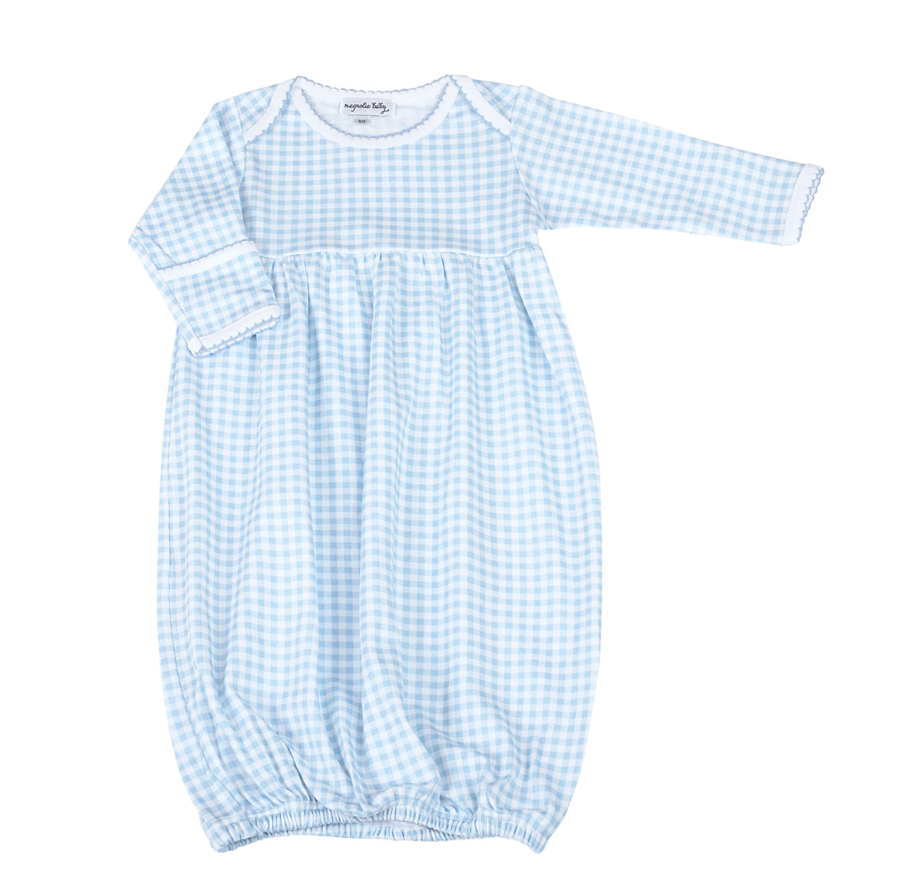 Blue Mini Checks Gown
