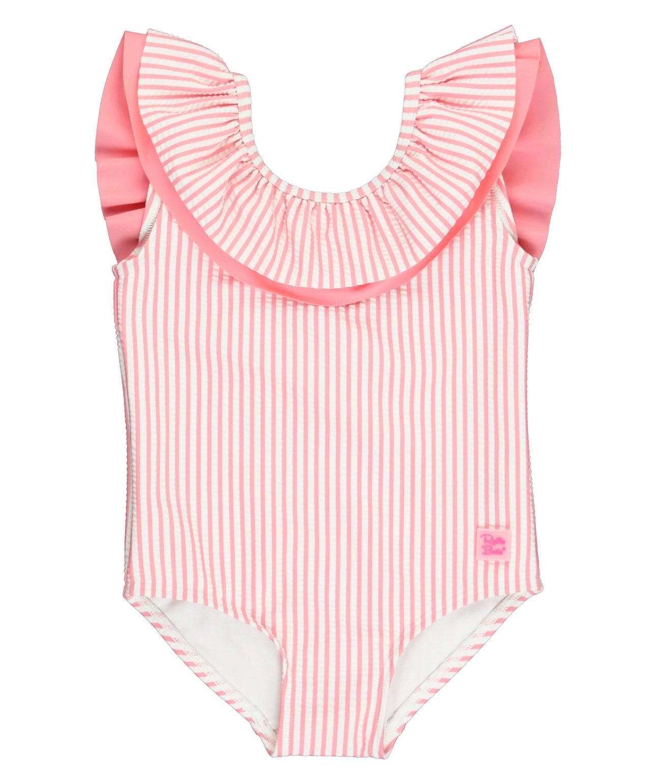 Ruffle Butts | Bubblegum Pink Seersucker Ruffle One Piece