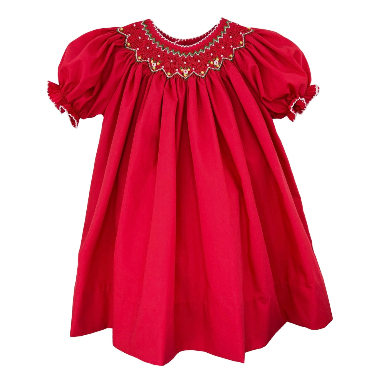 Holiday Bishop Smocked Dress