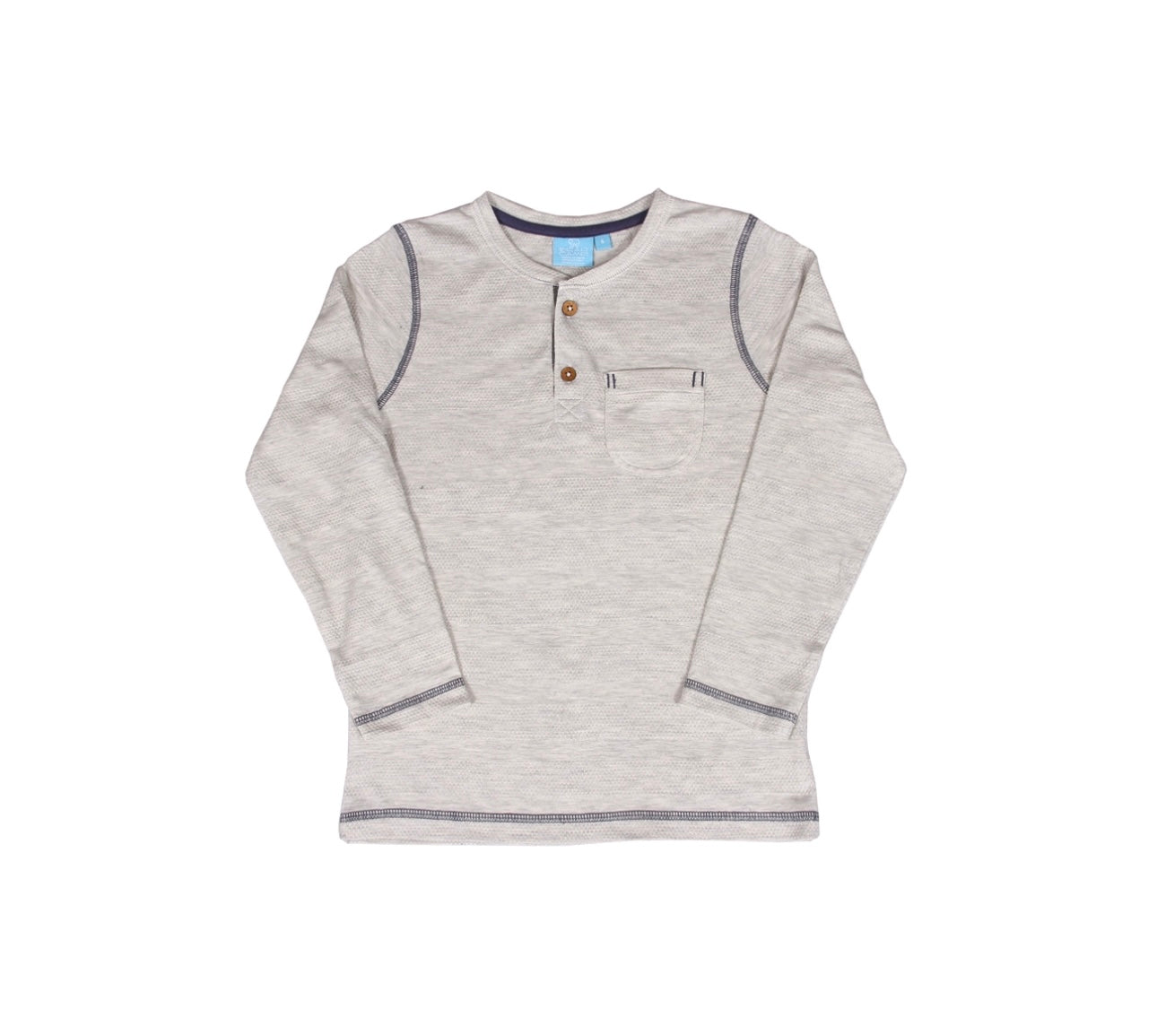 Harper Long Sleeve Henley - Oatmeal Heather