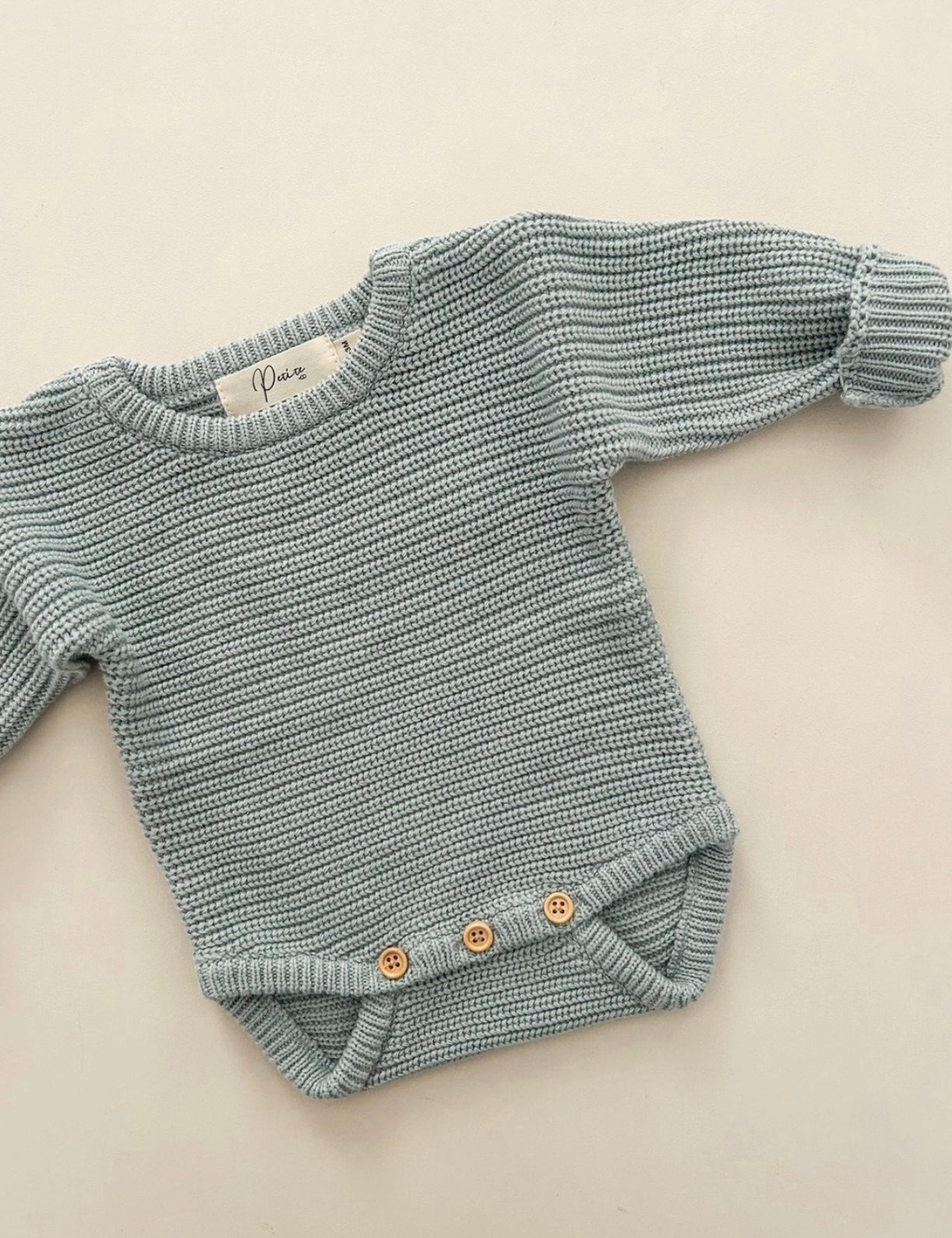 Classic Ribbed Romper - Sea