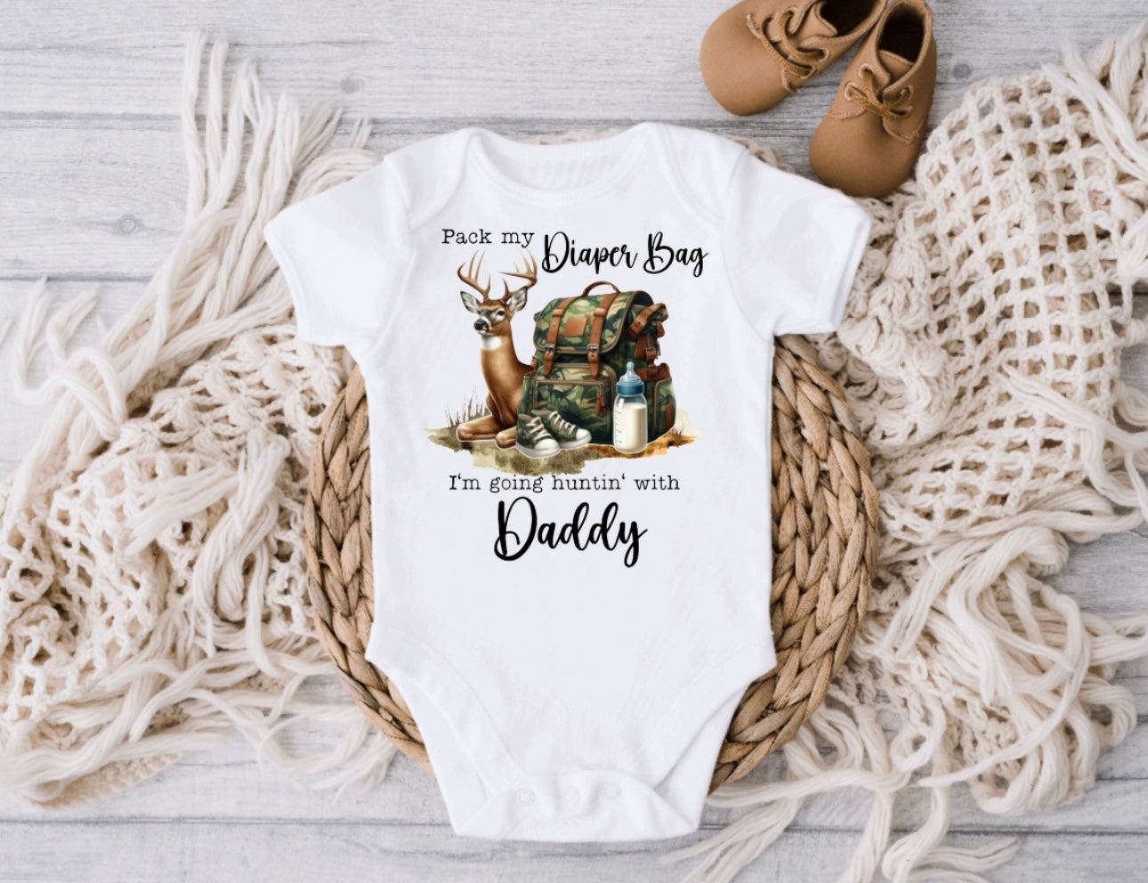 Pack My Diaper Bag Going Hunting with Daddy