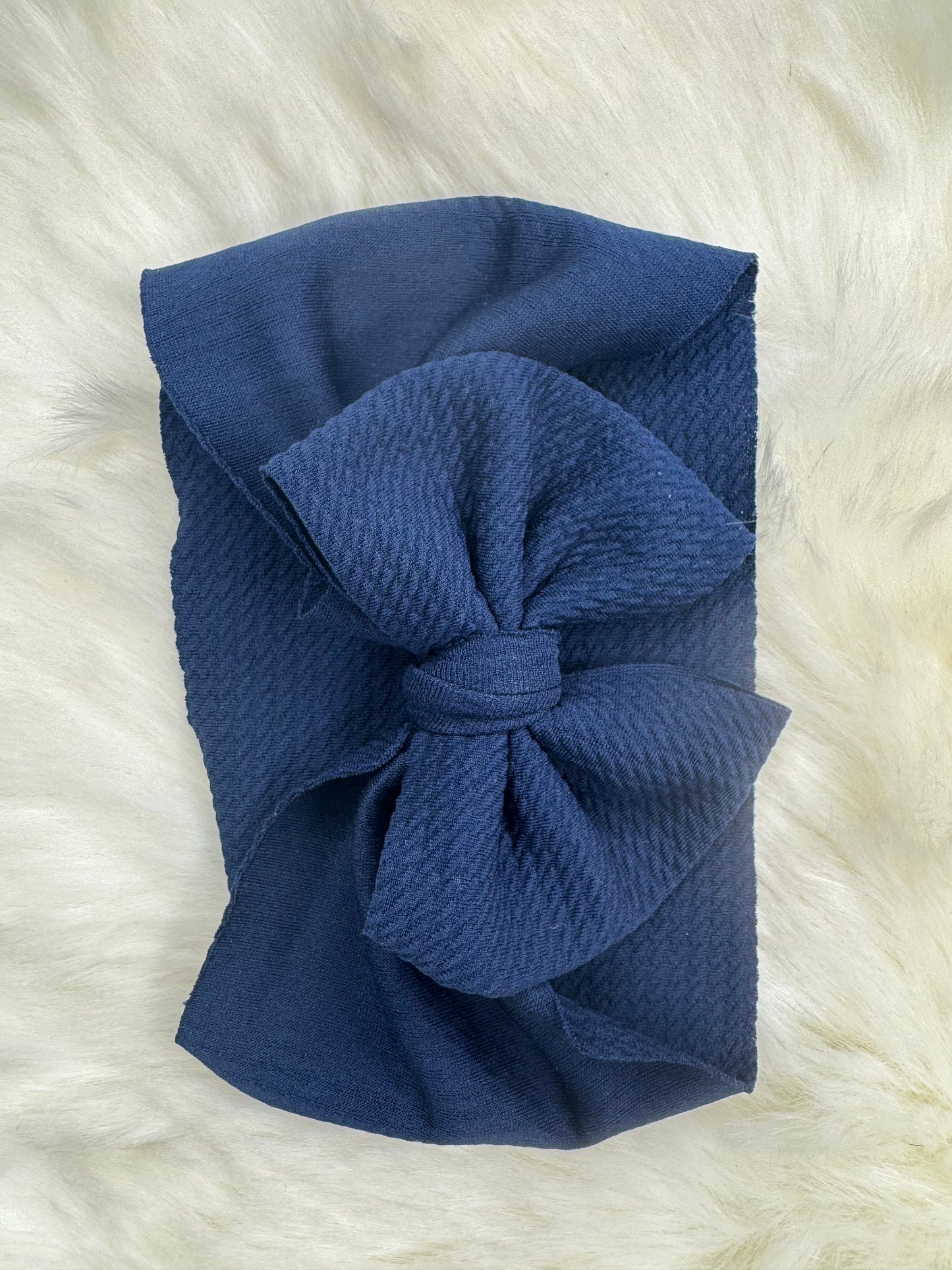 Navy Blue Headwrap Bow