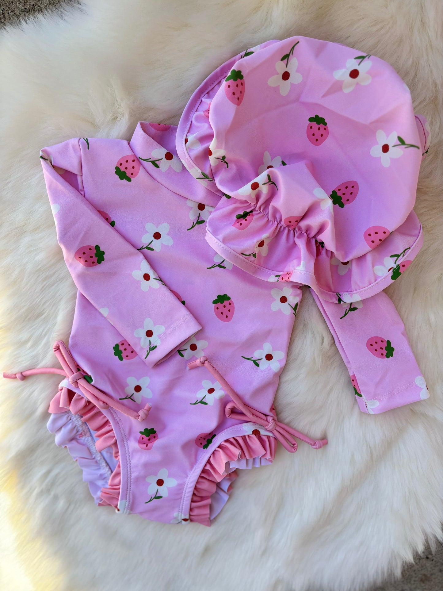 Strawberry Swimsuit and Hat
