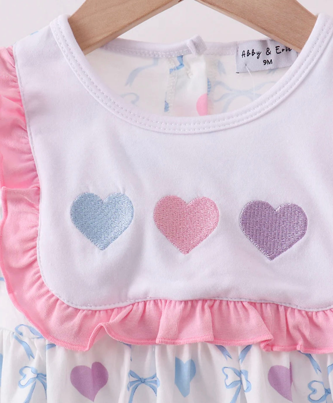 Multicolored Heart Smocked Bloomer Set