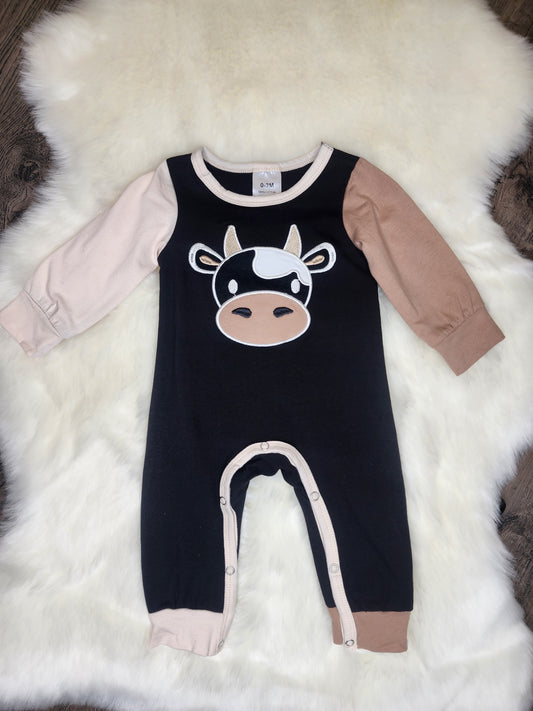 Cow Embroidery Onesie