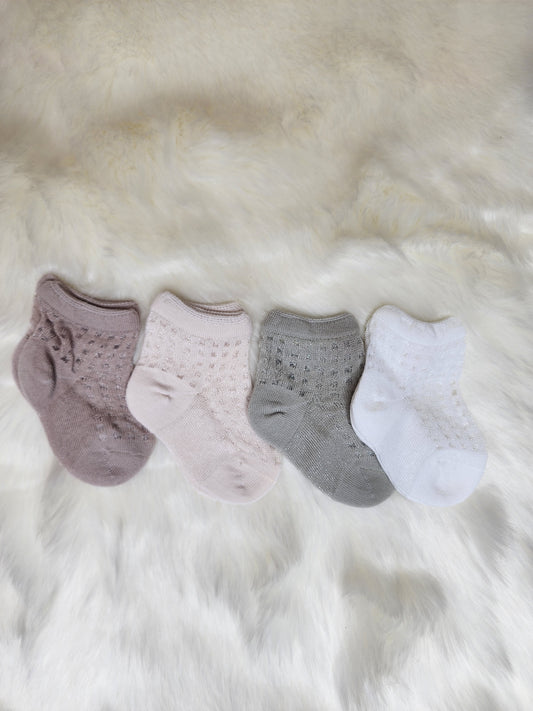 Nemo Baby Socks 4pc. | White, Sage, Tan, & Cream