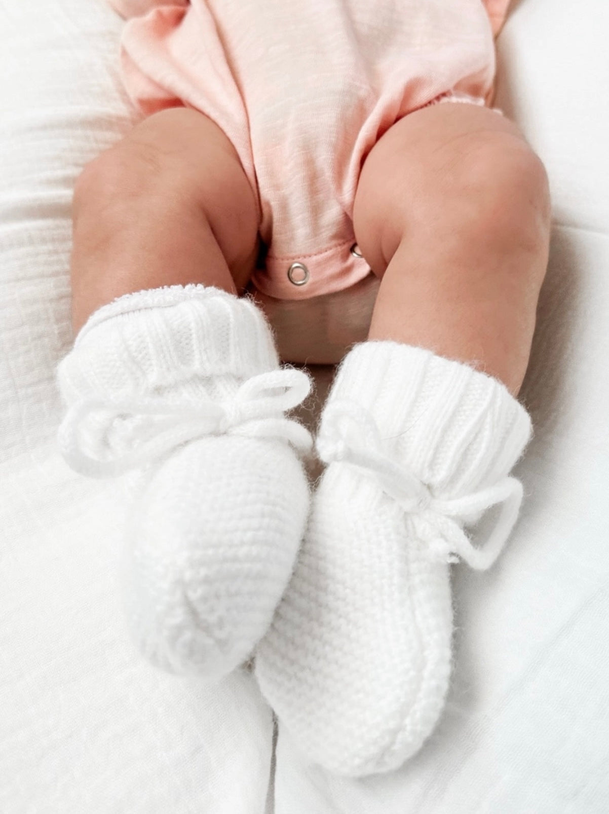 White Knit Booties