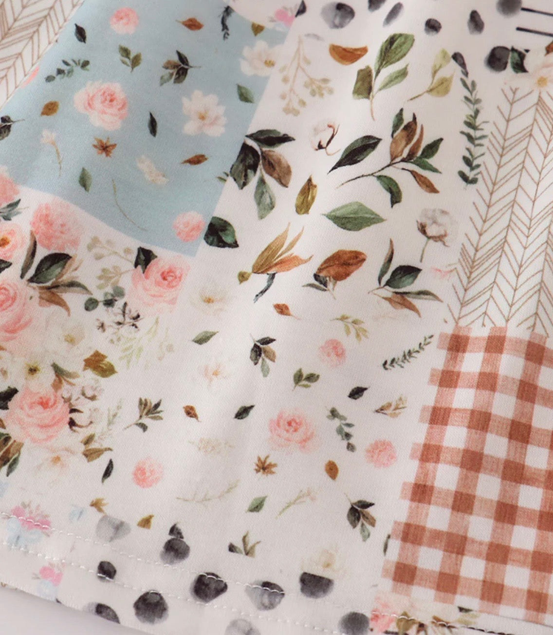 Fall Floral Print Embroidered Dress