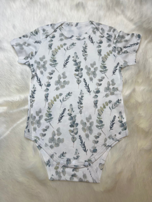 Green Floral Bamboo Onesie