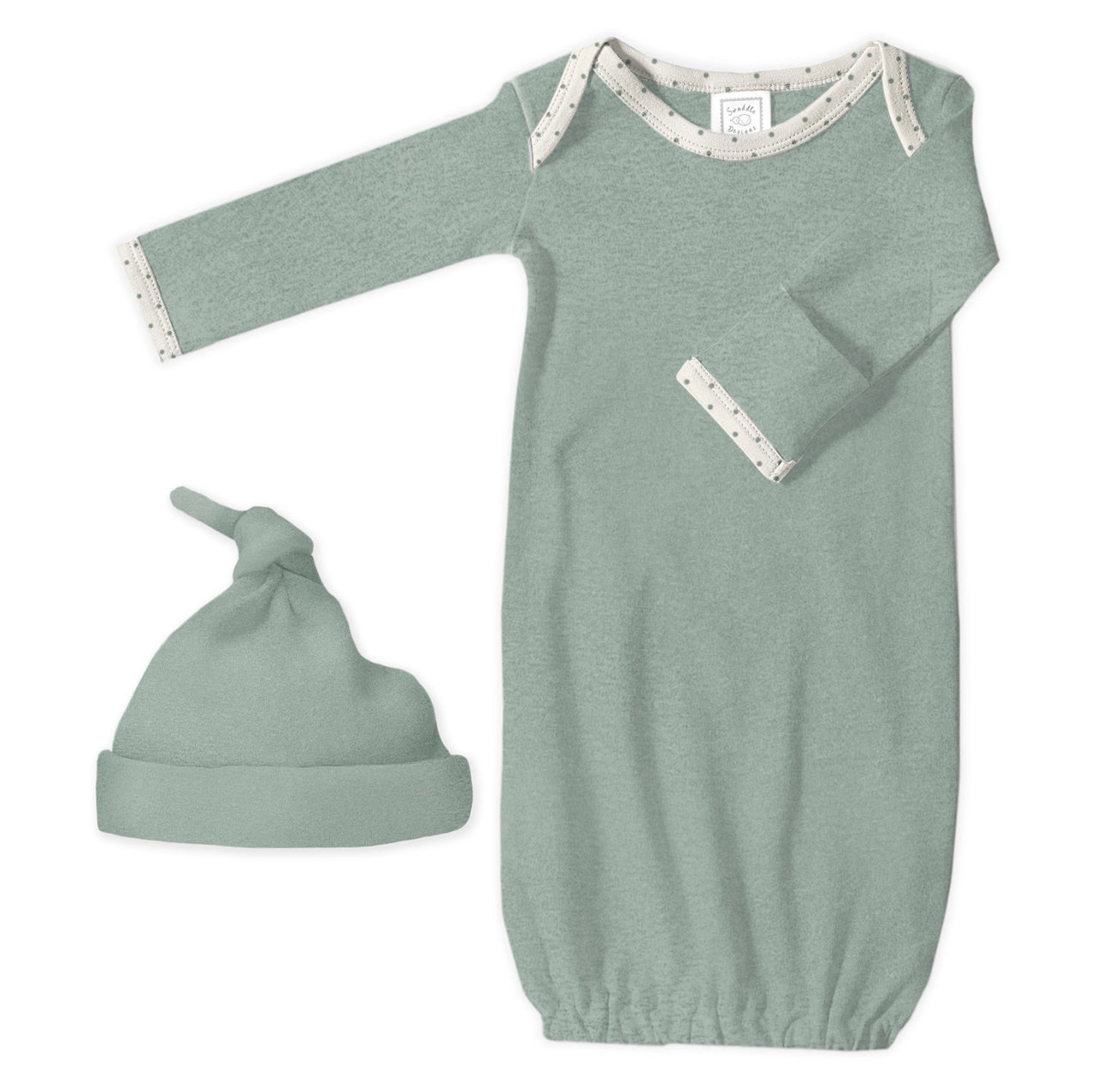 Pajama Gown & Hat - Heathered Jadeite