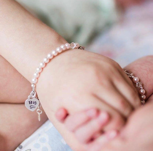 Big Sis (Pink) Sterling Silver Bracelet