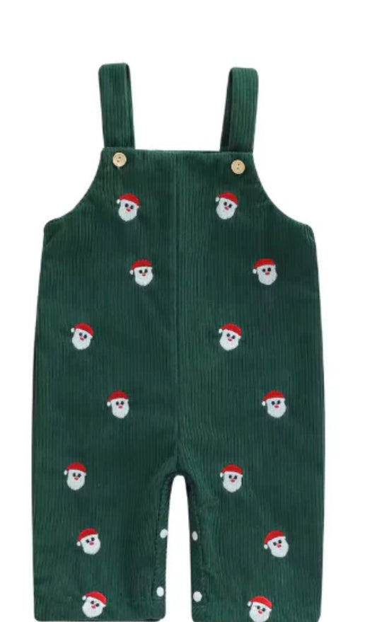 Green Corduroy Christmas Overalls