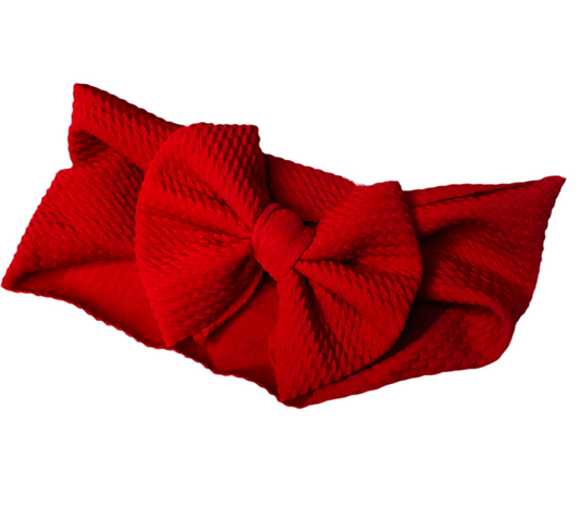Solid Baby Head Wrap - Red