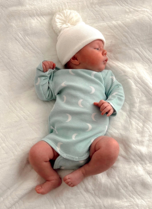 Blue Moon Organic Waffle Long Sleeve Bodysuit