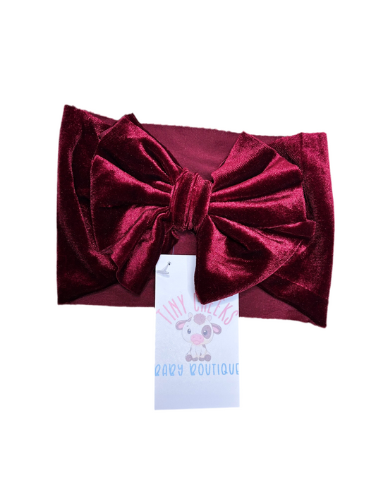 Maroon Velvet Headband