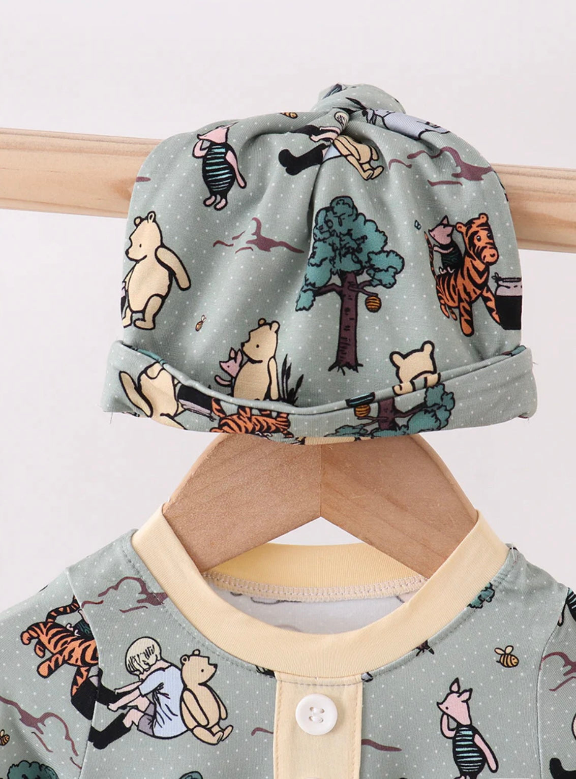 Green Character Bamboo 2pc. Gown