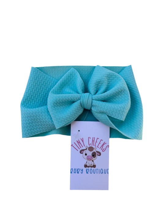 Aqua Baby Headwrap Bow