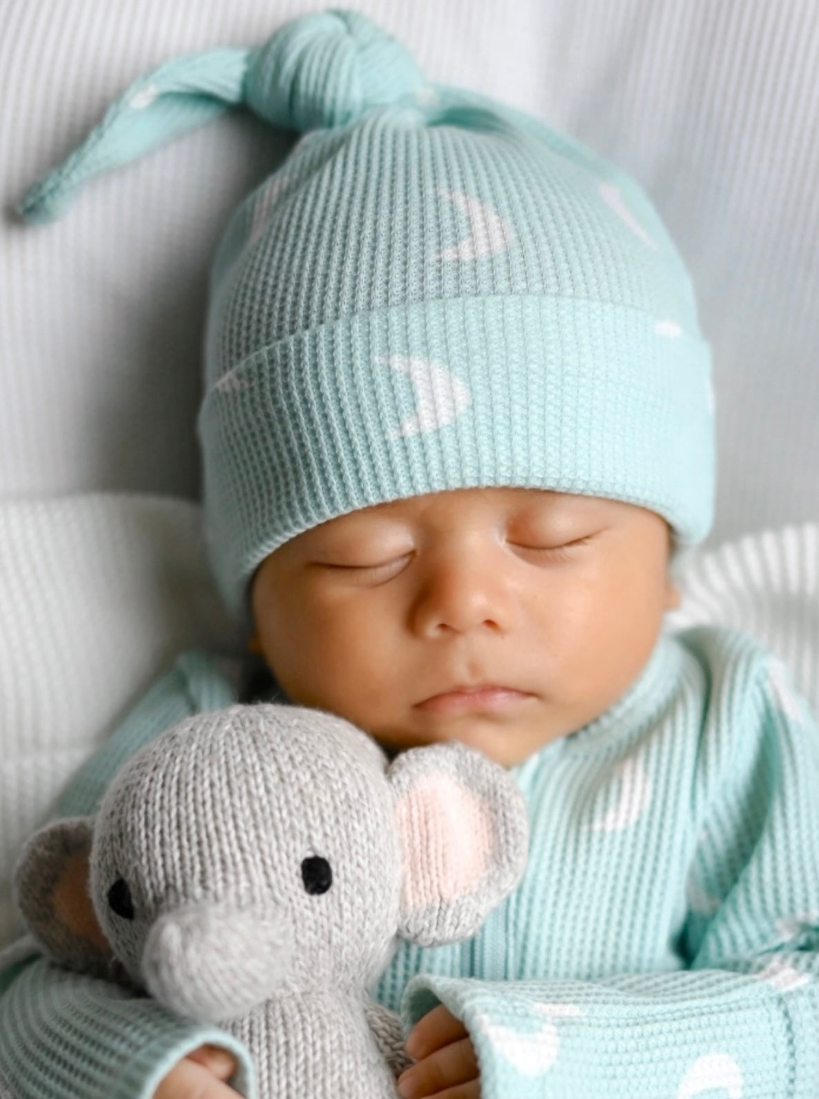 Blue Moon Organic Waffle Knot Beanie