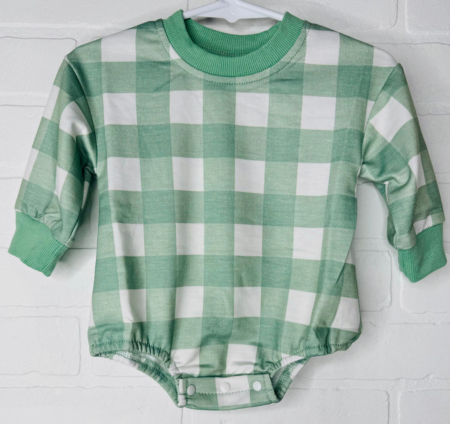 Green Gingham Holiday Bubble