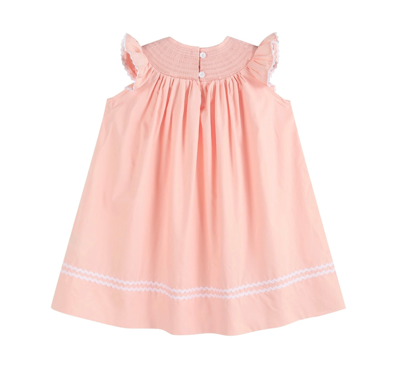 Pink Easter Bunny Smocked Bishop Dress