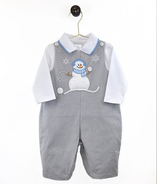Petit Ami Snowman Appliqué Longall