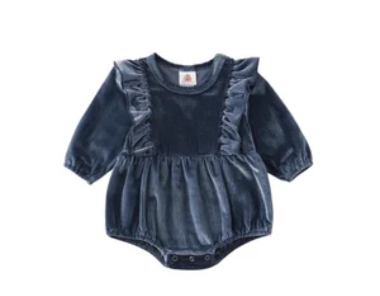 Blue Ruffle Velvet Bubble