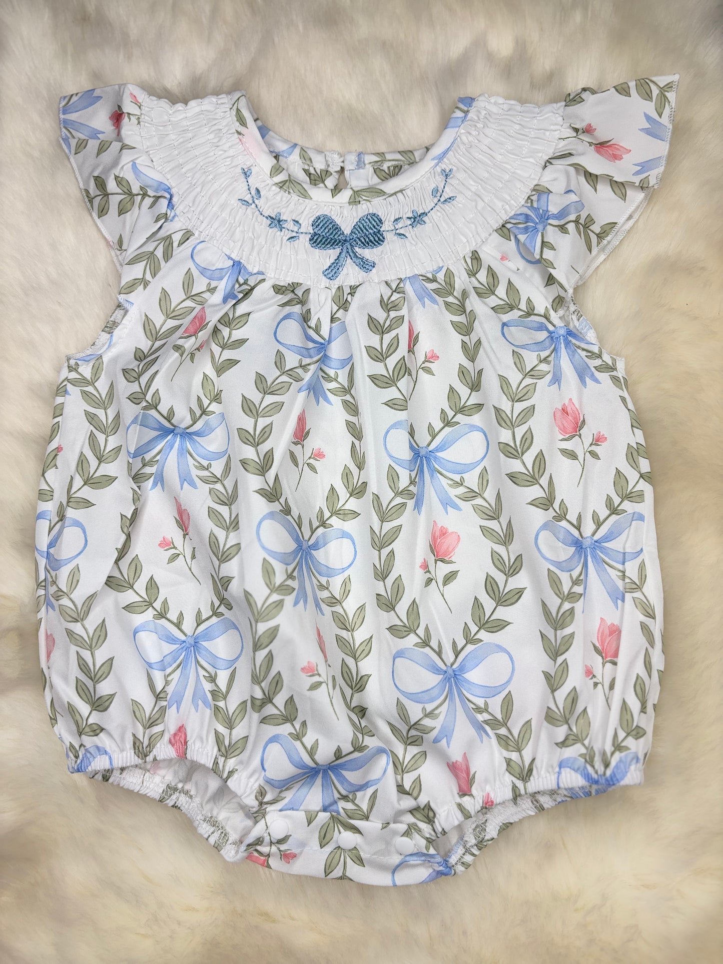Garden Kingdom Smocked Romper