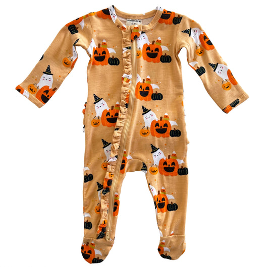 Halloween Cluster Zip Footie