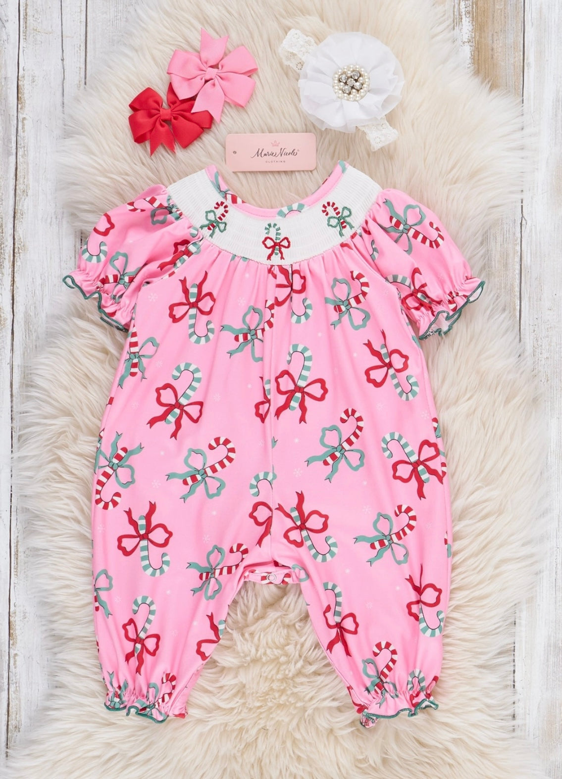 Christmas Sweet Tooth Smocked Romper