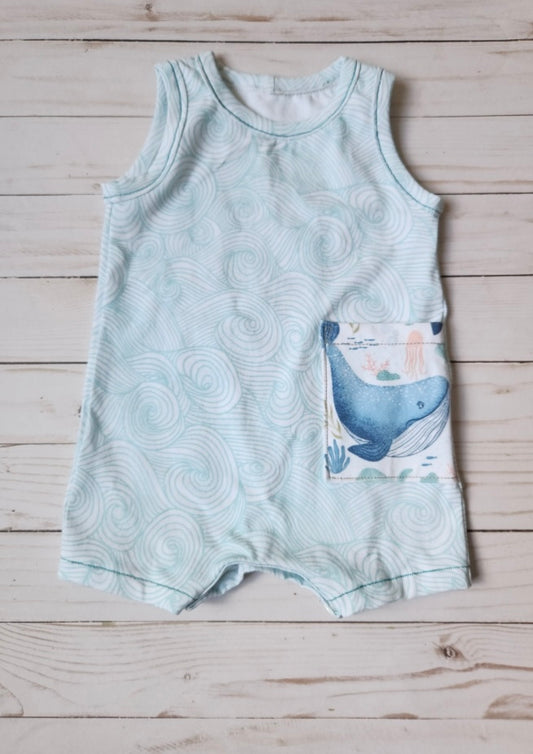 Blue Whales Tank Romper