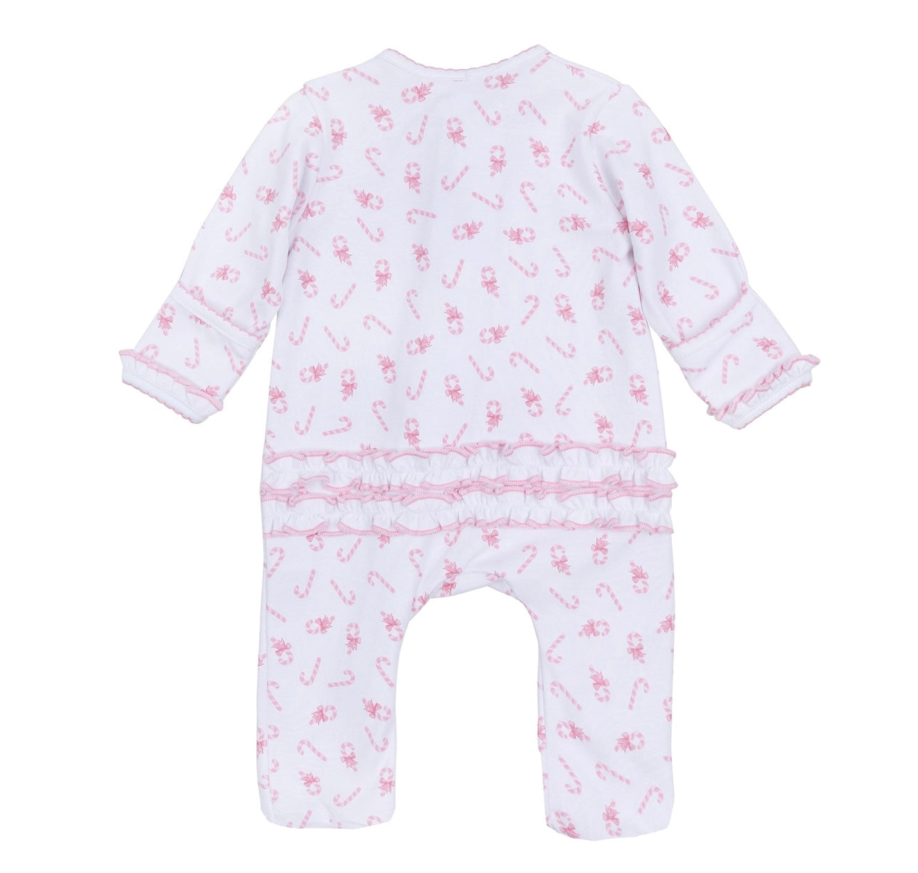 Sweet Peppermint Print Zip Footie