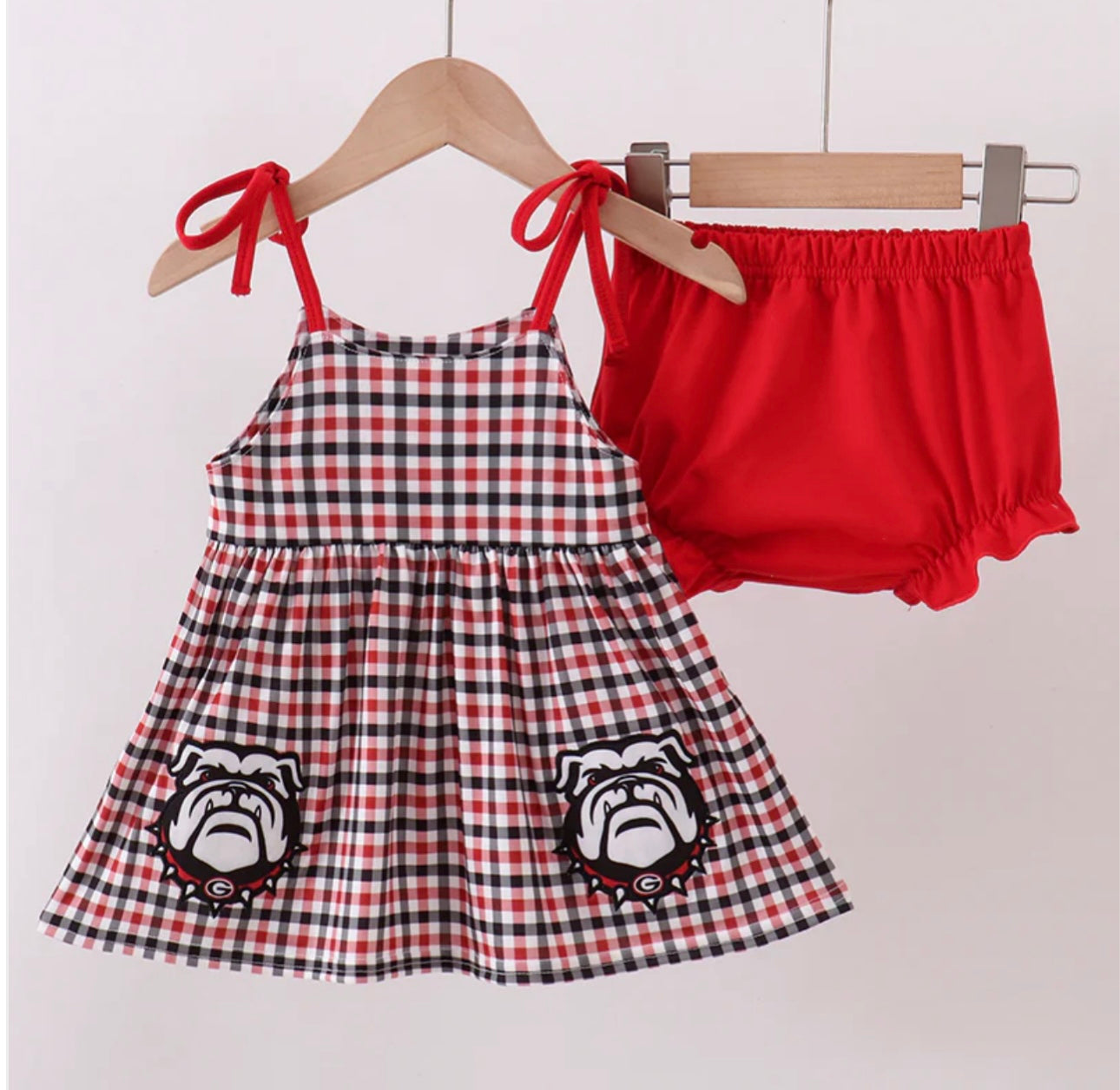 Georgia Dawgs Plaid Bloomer Set