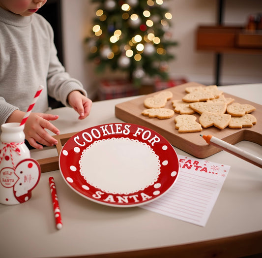 Santa’s Milk Jug, Plate & Dear Santa Notepad Set