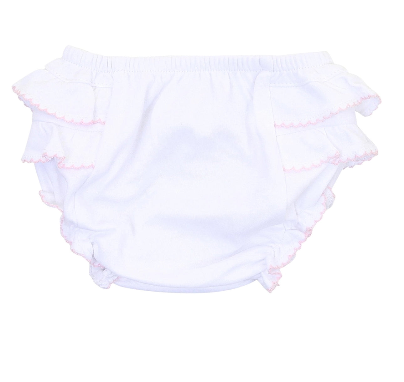 Diaper Cover Bloomer with Pink Trim