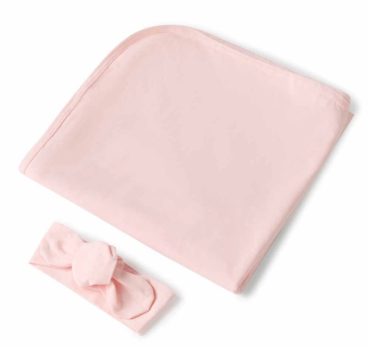 Baby Pink Organic Jersey Wrap Set