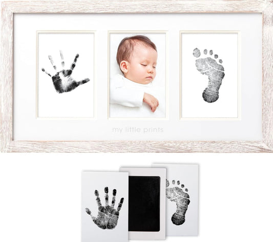 Baby Prints Photo Wall Frame - Rustic