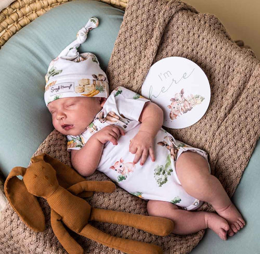 Farm Animal Organic Short Sleeve Bodysuit