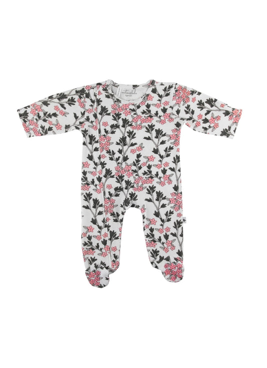 Messy Wildflowers Footed Onesie