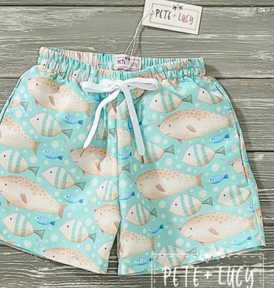 Boys Fish Swim Shorts