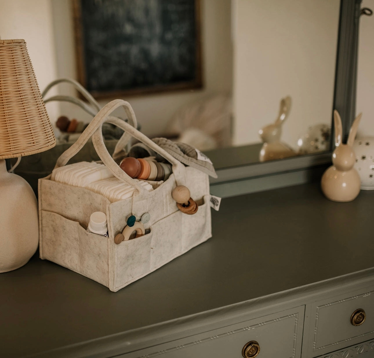 Diaper Caddy in White - Regular
