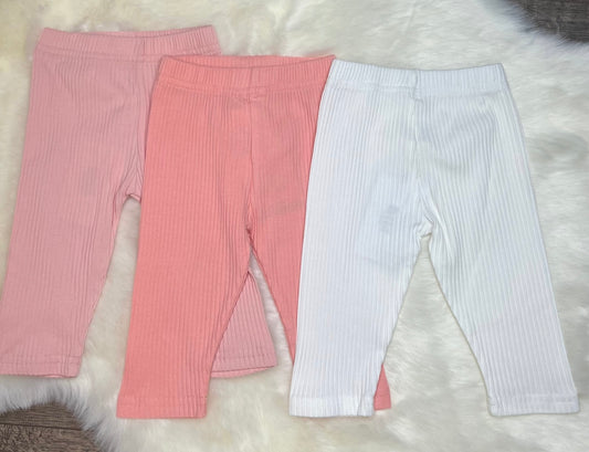 Cotton Knit Ribbed Leggings