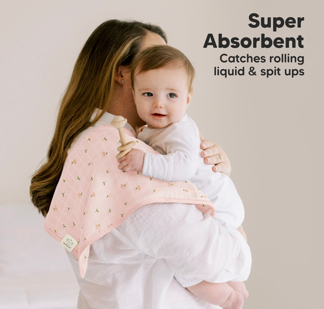 Lumi Muslin Burp Clothes 5pk. Wild Bloom | Keababies