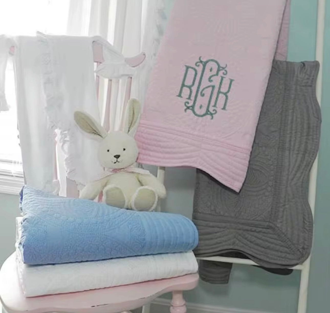 Heirloom Baby Quilt Blanket - Pink